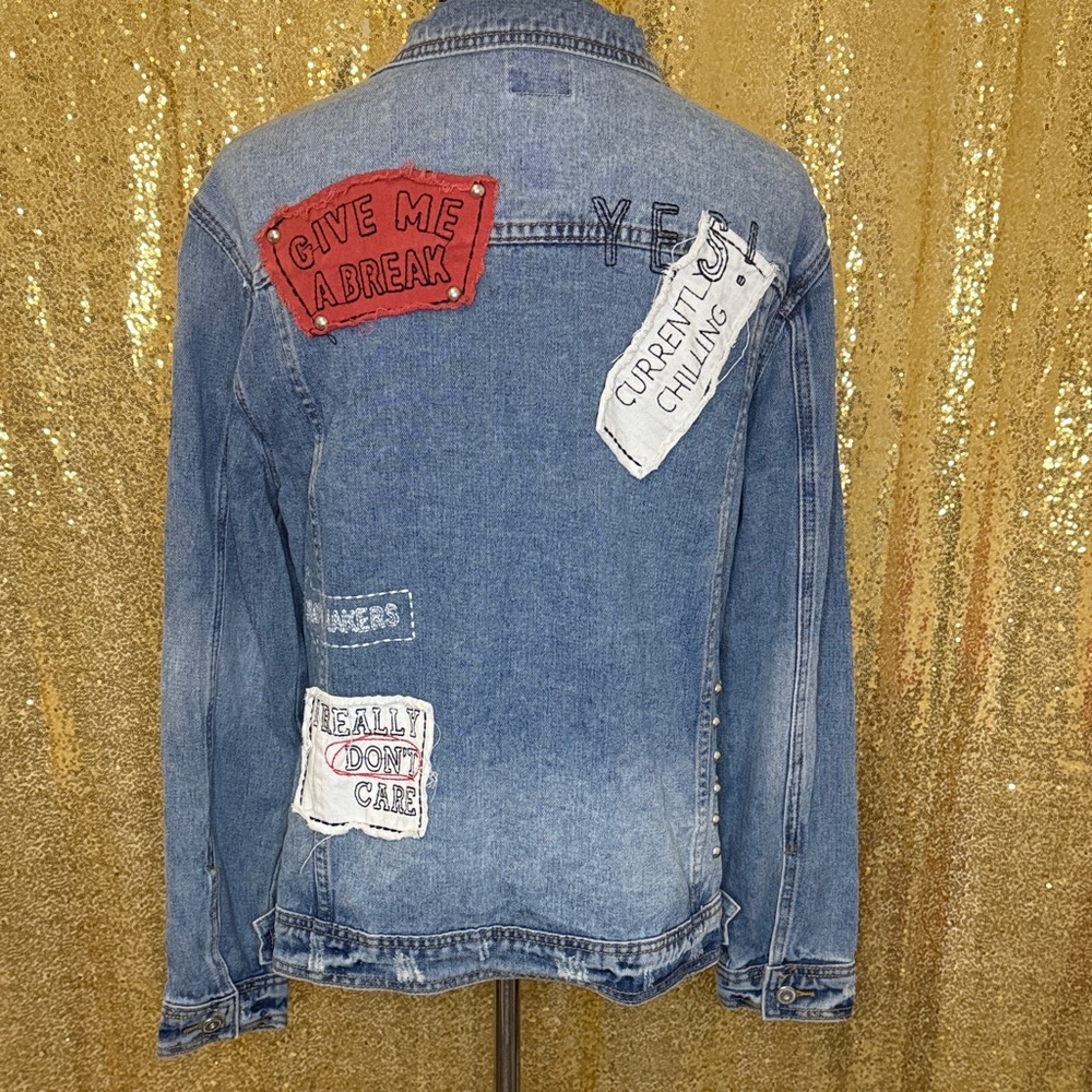 Boom Boom Jeans Blue Denim with Gold Button - Picture 5 of 15